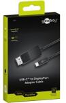 Goobay kábel USB-C (apa) - Displayport (apa), 1, 2 m (v1.2, 4k 60Hz) (51767)