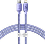 Baseus Crystal Shine USB-C kábel a Lightninghez, 20W, PD, 1.2m (lila) - szalaialkatreszek