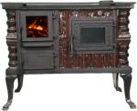 eSemineu Premium Terracotta Brown with hob and oven 7kW right