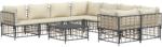 vidaXL Set mobilier de grădină cu perne, 9 piese, antracit, poliratan (3186810)