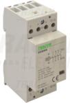 Tracon Installációs kontaktor 230V, 50Hz, 2 Mod, 4×NO, AC1/AC7a, 25A, (EVOHK4-25) - kontaktor