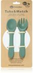  Petite&Mars Take&Match Silicone Cutlery étkészlet Misty Green 6 m+ 2 db