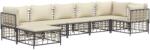 vidaXL Set mobilier de grădină cu perne, 7 piese, antracit, poliratan (3186774)