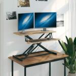 vidaXL Stație de lucru reglabilă 90x40x(13-50) cm oțel lemn prelucrat (336401)