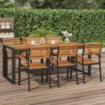 vidaXL Masă grădină picioare formă de U 200x90x75 cm lemn masiv acacia (319518)
