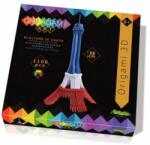 CreativaMente - Creagami 3D origami szettek Creagami Art-3D origami készlet, Eiffel torony ( francia trikolor színekkel) (CRE743)