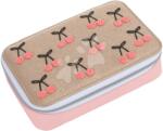 Jeune Premier Penar școlar Pencil Box umplut Cherry Pompon Jeune Premier design ergonomic, luxos 20*7 cm (JPPF023127) Penar
