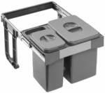 EKOTECH FREE JAZZ SHORT 45szekrénybe szerelhető szemetes 335 mmmagas 2 vödrös kivitel (93014162608)