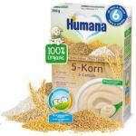 Humana Cereale Bio 5 cereale fara lapte, +6luni, 200g, Humana