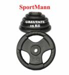 Sportmann Gumírozott súlytárcsa 15kg/31mm Sportmann Súlytárcsa