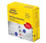 AVERY Etikett címke, o10mm, tekercses jelölőpont adagoló dobozban 800 címke/doboz, Avery kék (3853)