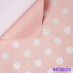  Pöttyös fólia tekercs 58cm x 10m - Púder Rózsaszín / Fehér