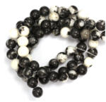  Jasp Zebra Negru Margele Pietre Semipretioase pentru Bijuterii Rotunda - 8-8, 9 mm