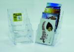 Kejea Display plastic pentru brosuri, de birou/perete, 4 x A5, KEJEA - transparent (KJ-K-155) - officeclass