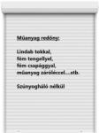Redőnydiszkont 3. Műanyag SIMA redőny fém tengellyel, OSZTOTT (RD-kf-s-zs-ko-bb)