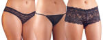 Cottelli Collection Crotchless Panties, Briefs and String Set 2310279 Black S