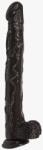 STD Dildo Long D cu Ventuza, PVC, Maro, 41.5 cm Dildo
