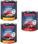 Rocco Rocco Pachet economic Classic 24 x 800 g - Topseller Mix: Vită pură, și inimi de pasăre, pui