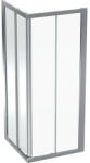 Geberit GEO szögletes zuhanykabin 80x190 cm átlátszó üveggel, Reflex bevonat, ezüst profil 560.112. 00.2 (560.112.00.2) - szaniteronline