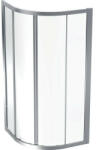 Geberit GEO sarok zuhanykabin 90x190 cm átlátszó üveggel, Reflex bevonat, ezüst profil 560.121. 00.2 (560.121.00.2) - szaniteronline