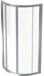 Geberit GEO sarok zuhanykabin 80x190 cm átlátszó üveggel, Reflex bevonat, ezüst profil 560.111. 00.2 (560.111.00.2) - szaniteronline