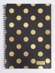KARTON P+P spirálfüzet A4 - vonalas - Dots Gold