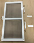 Redőnydiszkont 1. Szúnyogháló ajtó LIGHT - 100 X 210 cm-es szett, fehér (SZH-L100210-F)