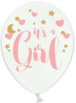  Mintás latex lufi 11" 28cm 5db It's a girl (LUFI239649)