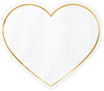 PartyDeco Szalvéta szív alakú, 20db (LUFI566077)
