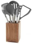 Kinghoff Комплект кухненски прибори Kinghoff KH 1325, 7 части, Найлон/стомана/дърво, Сив (9999KH1325)