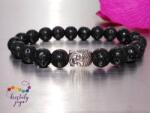 Kristály Jóga Shop Lávakő 8 mm-es ásvány karkötő Buddhával