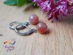 Kristály Jóga Shop Napkő (valódi) 8 mm-es nemesacél ásvány fülbevaló