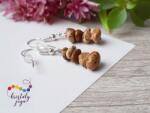 Kristály Jóga Shop Tájképjáspis szemcse ásvány fülbevaló