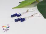 Kristály Jóga Shop Lapis lazuli 4 mm-es fazettált ezüst ásvány fülbevaló