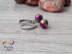 Kristály Jóga Shop Hematit 8 mm-es ásvány fülbevaló (titán)