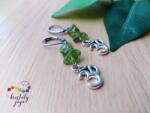 Kristály Jóga Shop Krizolit (peridot, olivin) szemcse ásvány fülbevaló - kristalyjogashop - 1 999 Ft