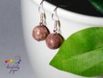 Kristály Jóga Shop Leopárd jáspis 10 mm-es ásvány fülbevaló