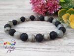 Kristály Jóga Shop Lávakő, labradorit 8 mm-es ásvány karkötő