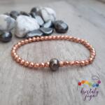 Kristály Jóga Shop Rózsaarany hematit 4 mm-es fazettált ásvány karkötő