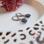 Kristály Jóga Shop Akva aura nugget nemesacél ásvány fülbevaló - kristalyjogashop - 1 399 Ft