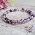 Kristály Jóga Shop Fluorit lila 6 mm-es ásvány karkötő