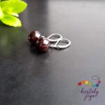 Kristály Jóga Shop Gránát 10 mm-es ásvány fülbevaló