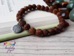 Kristály Jóga Shop Rudráksha 8 mm-es karkötő életfa medállal