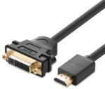 UGREEN cable cable adapter adapter DVI 24 + 5 pin (female) - HDMI (male) 22 cm black (20136)