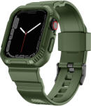 Kingxbar CYF106 2in1 Armored Case for Apple Watch SE, 8, 7, 6, 5, 4, 3, 2, 1 (41, 40, 38 mm) with strap green