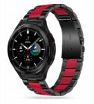 Tech-Protect TP0607 Tech-Protect Stainless Samsung Galaxy Watch 4 / 5 / 5 Pro / 6 óraszíj, fekete-piros (TP0607)