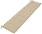 vidaXL Pernă de bancă de grădină, bej, 200x50x3 cm, textil oxford (47615)
