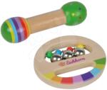 Eichhorn Instrumente muzicale din lemn Music Set with Grasping Toy Eichhorn zornăitoare cu clopoței și băț muizcal de la 12 luni (EH3486) Instrument muzical de jucarie