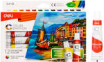 Deli Tempera DELI DLEC1112, 12 ml, 12 culori (DLEC1112)