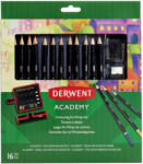 Derwent Set portbail creioane colorate pentru schite DERWENT Academy DW2305681, 16 culori (DW2305681)